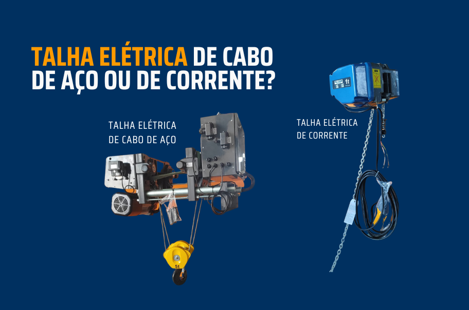Talha elétrica de corrente vs talha elétrica de cabo de aço - quando uar